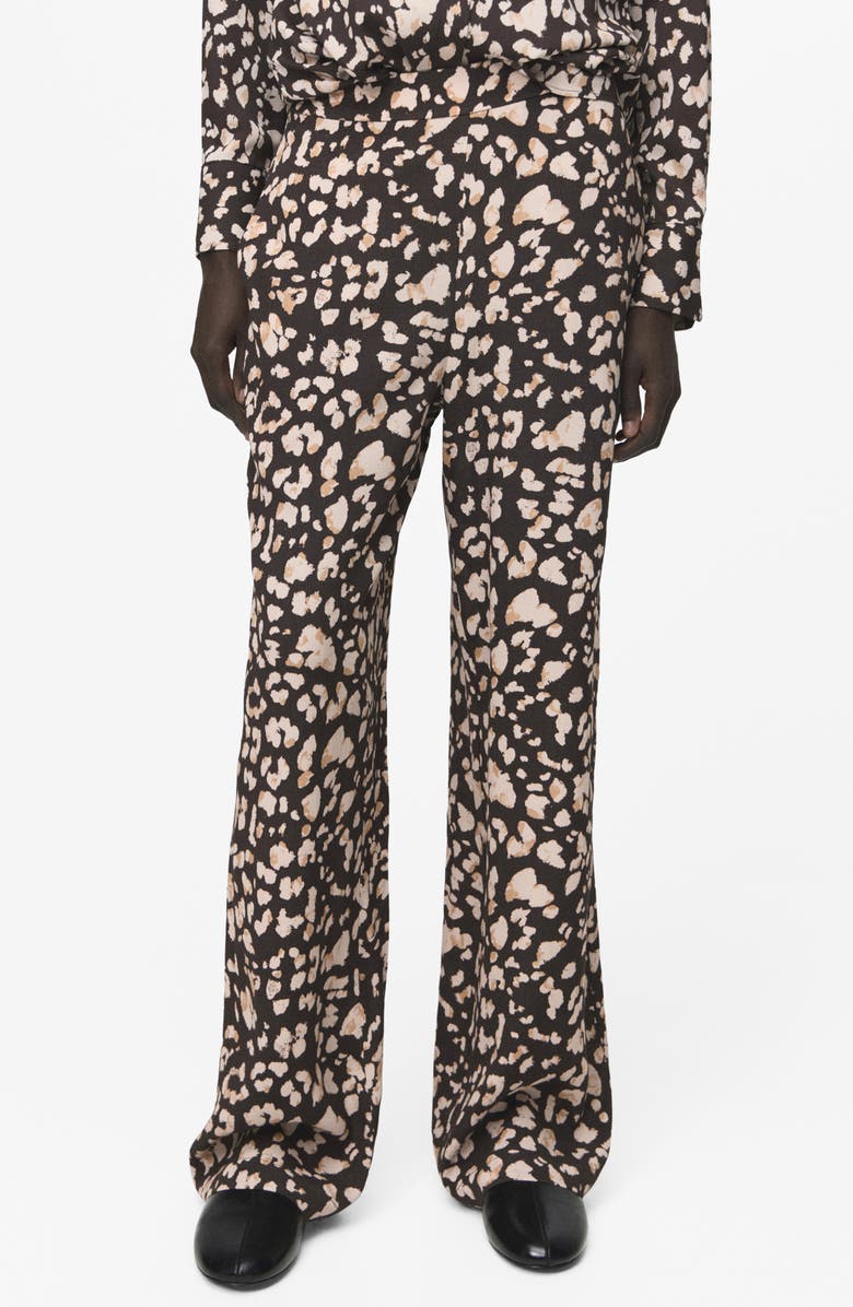 MANGO Animal Print Pants, Main, color, 