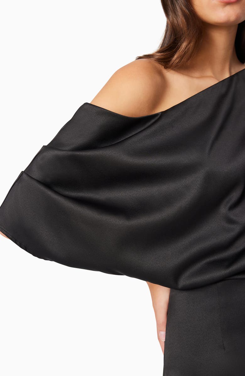 Elliatt Carson One-Shoulder Satin Dress, Alternate, color,