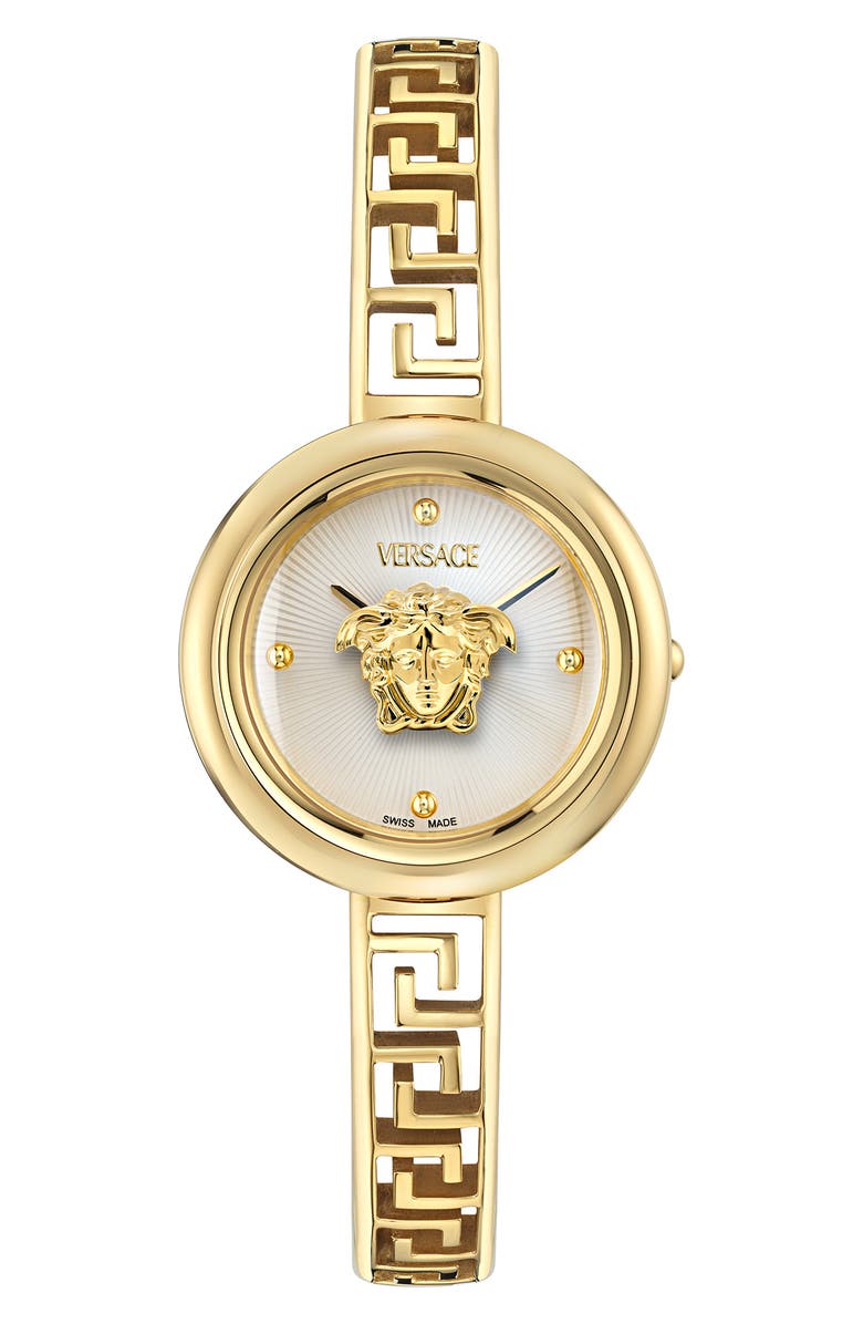 Versace Medusa Eclipse Bracelet Watch, 28mm, Main, color, Ip Yellow Gold