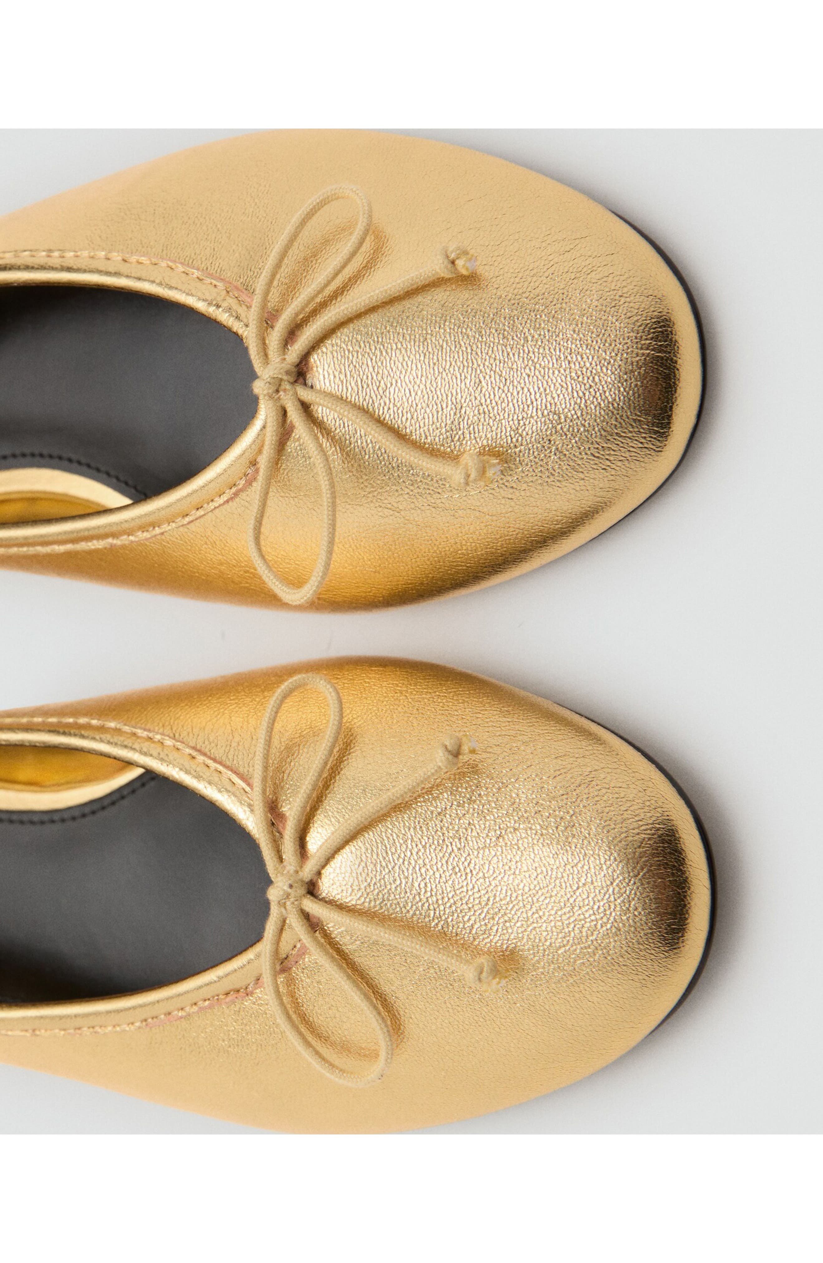 MANGO Ballet Flat, Alternate, color, Gold