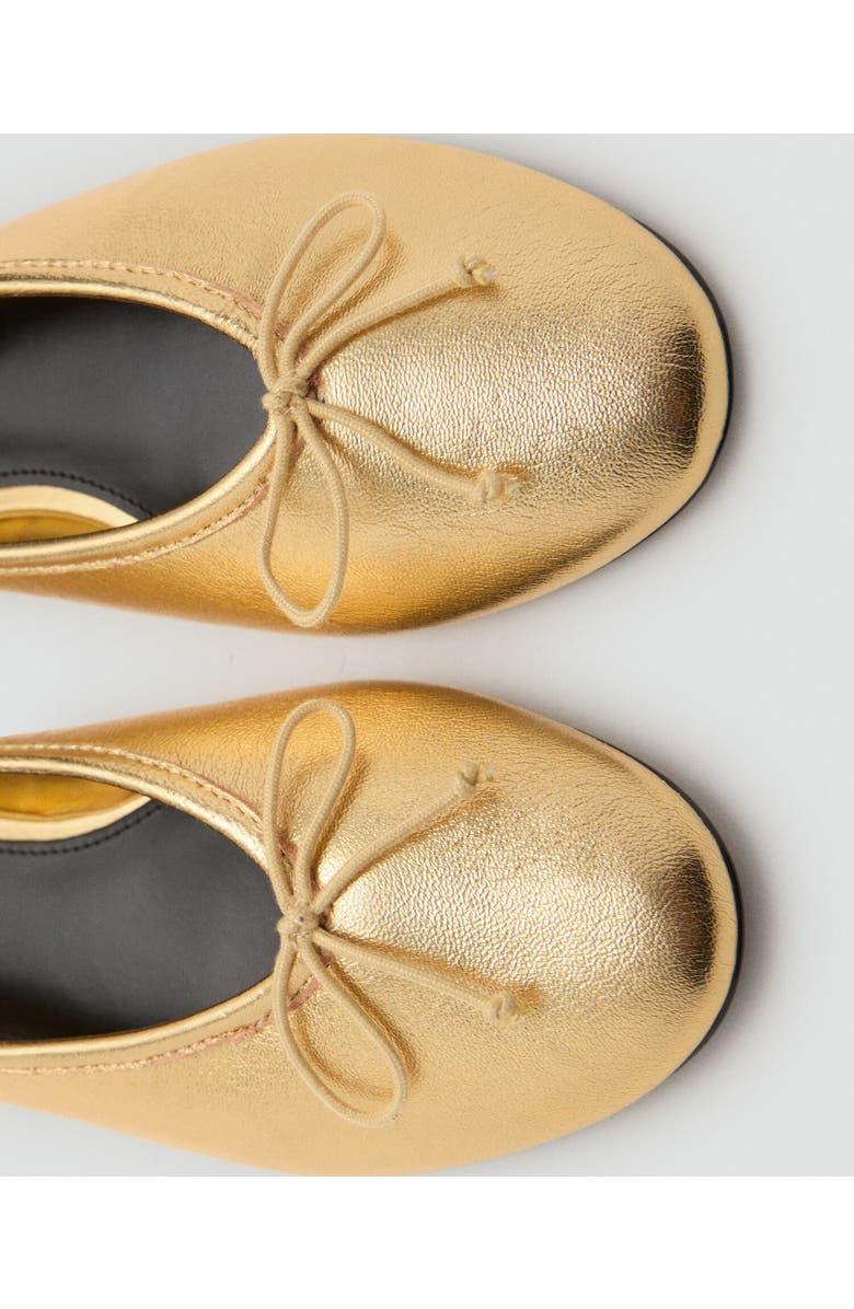 MANGO Ballet Flat, Alternate, color, Gold
