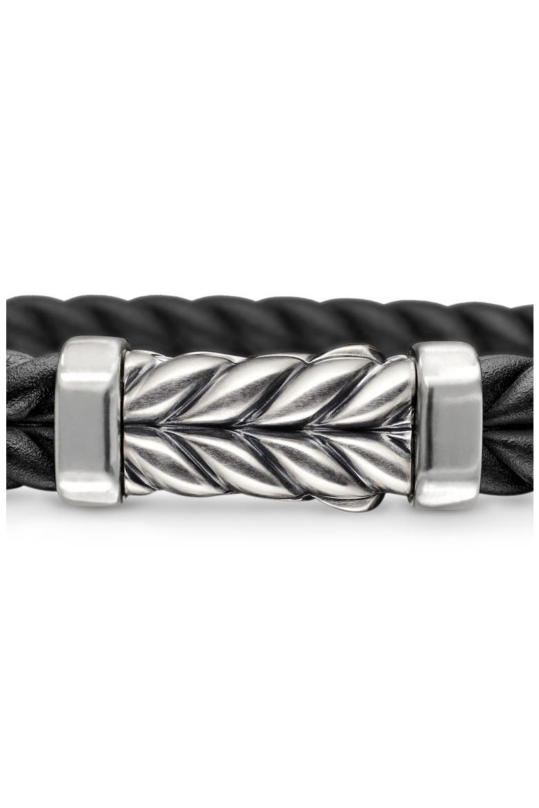 Chevron Rubber Link Bracelet, Alternate, color, BLACK