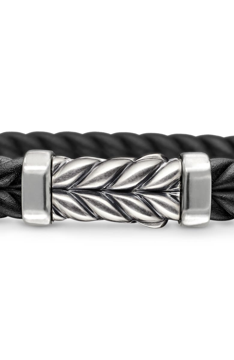 David Yurman Men's Chevron Black Rubber Link Bracelet, Alternate, color, Black