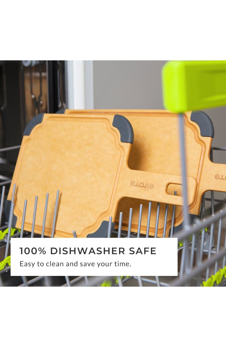 Elihome Paddle Series Cutting & Serving Board with Handle, Large 18" x 7.5", Alternate, color, Natural