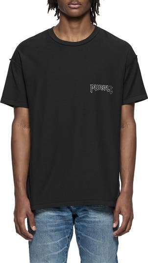 Textured Inside Out Cotton Graphic T-Shirt