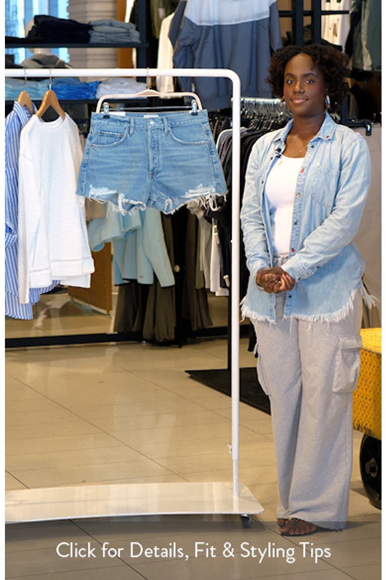 Parker High Waist Denim Cutoff Shorts video