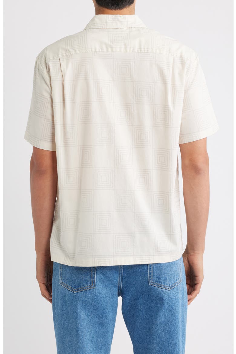Cru Checker Short Sleeve Button-Up Shirt, Alternate, color, WHITECAP/ GEO CHECKER