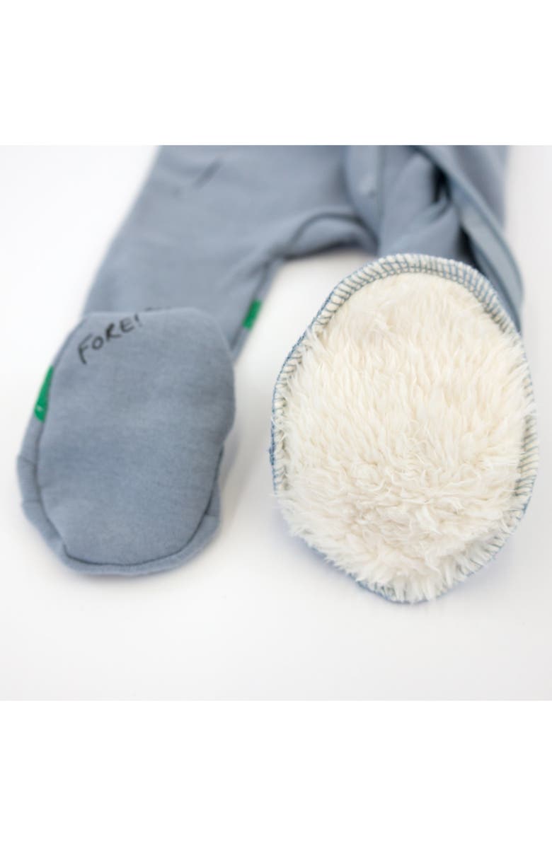 oh baby! Golf Print Zipper Footie, Alternate, color, Fog