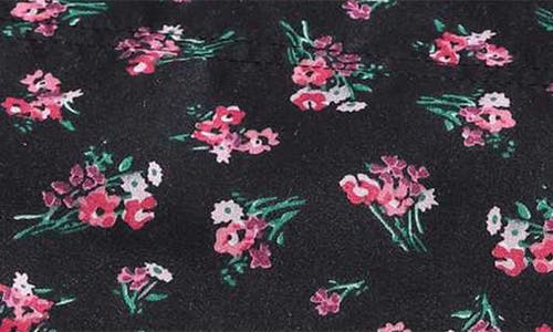 Betsey Johnson Bouquet Ditsy Sheet Set In Black