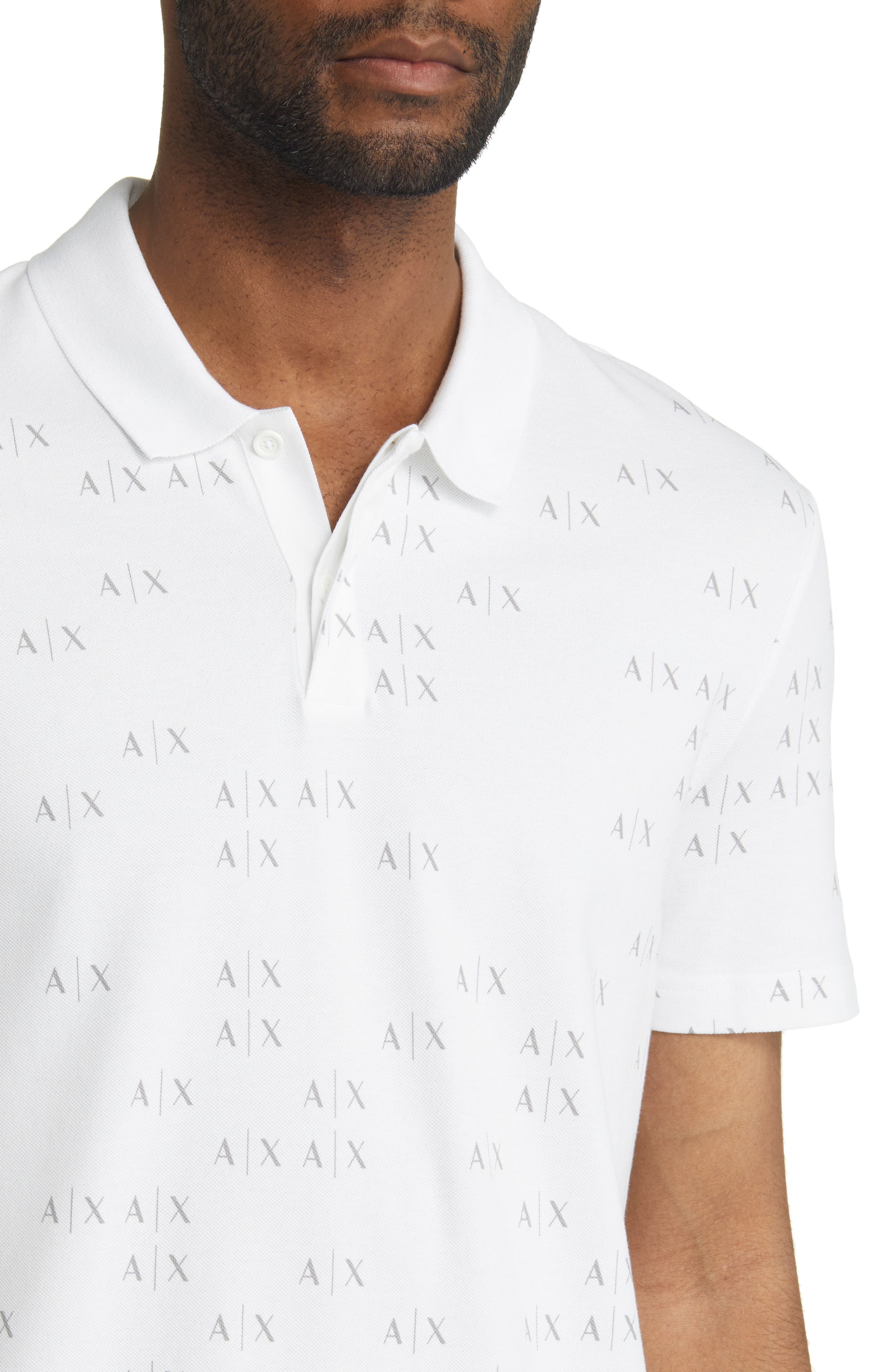Armani Exchange Scatter Icon Stretch Cotton Polo (Men) | Nordstrom