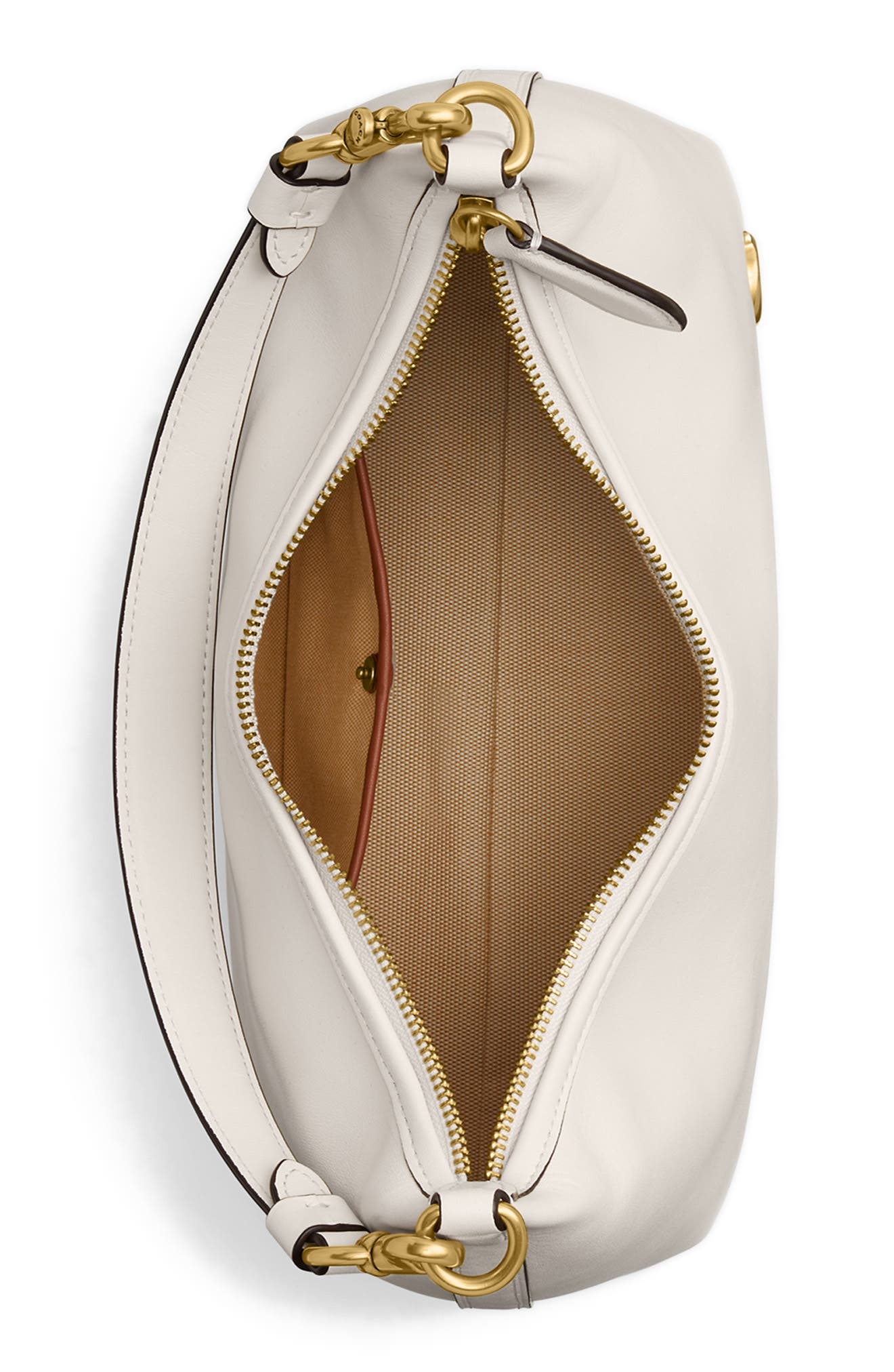 COACH Juliet Glove Tanned Leather Shoulder Bag, Alternate, color, B4/Chalk