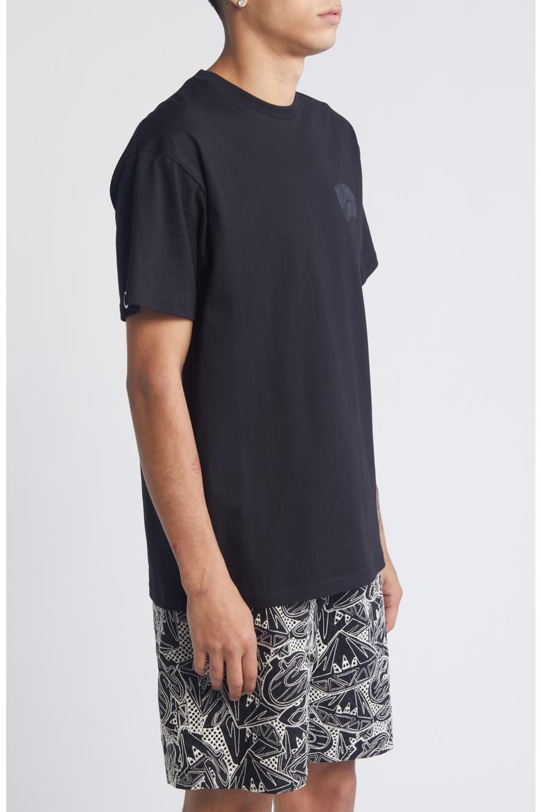 Small Arch Logo Cotton Graphic T-Shirt, Alternate, color, BLACK