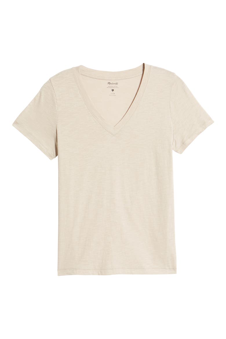Whisper Cotton V-Neck T-Shirt, Alternate, color, ASHEN SILVER