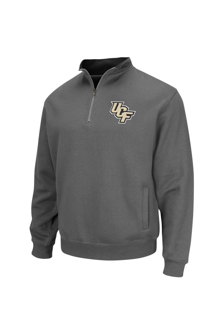 Men's Colosseum Charcoal UCF Knights Tortugas Logo Quarter-Zip Pullover Jacket, Alternate, color, Charcoal