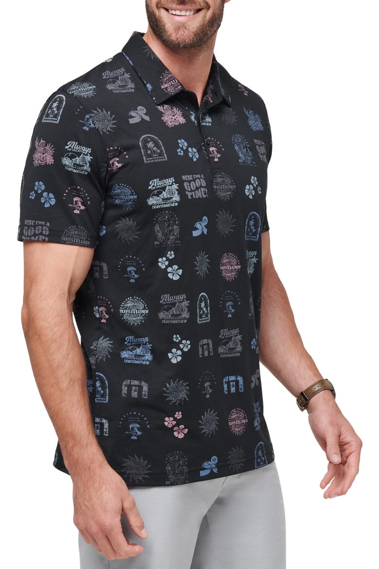 Tourist Season Polo, Alternate, color, BLACK