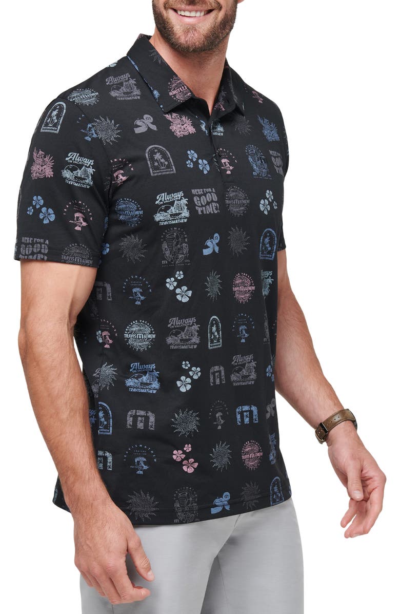 TravisMathew Tourist Season Polo, Alternate, color, Black