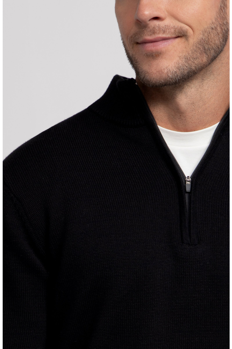 Jetsetter Quarter-Zip Sweater, Alternate, color, True Black