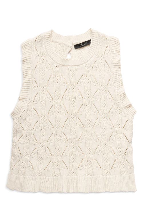 Deluc Genoa Knit Crewneck Top In Chalk