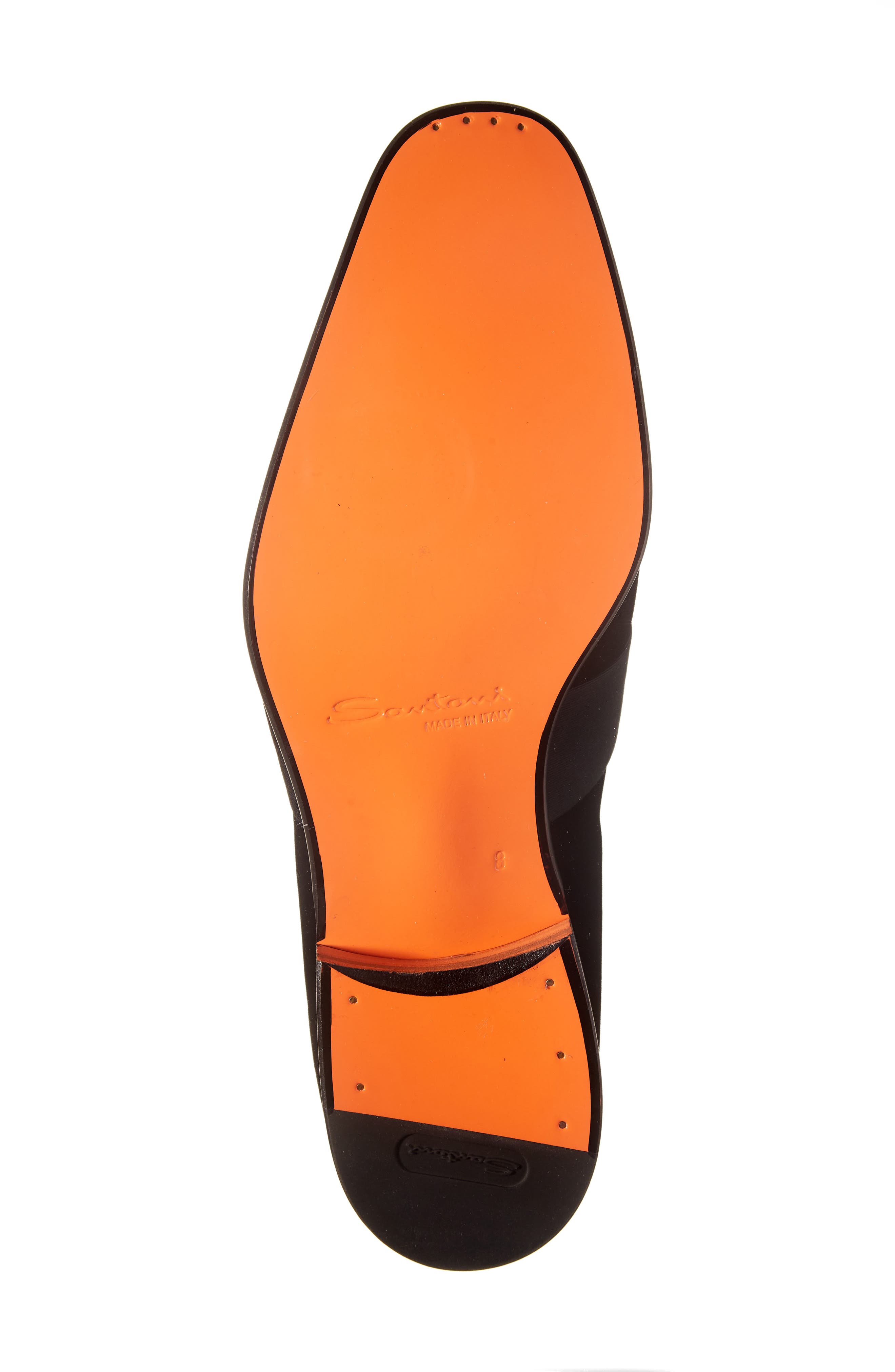 Santoni Isomer Velvet & Leather Slip-On Shoe, Alternate, color, Black-N01