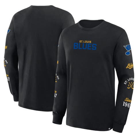 Men's Fanatics Black St. Louis Blues Boxed In Legacy Long Sleeve T-Shirt