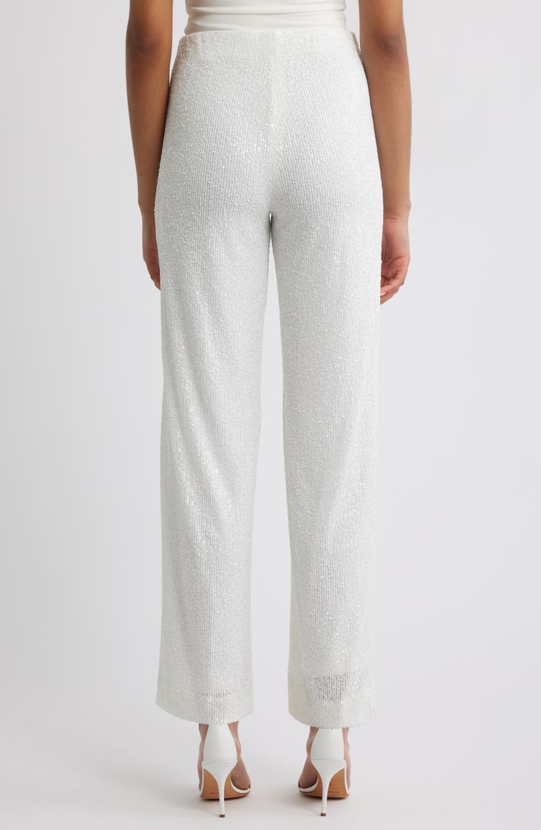 Anne Klein Hollywood Waist Sequin Wide Leg Pants, Alternate, color,