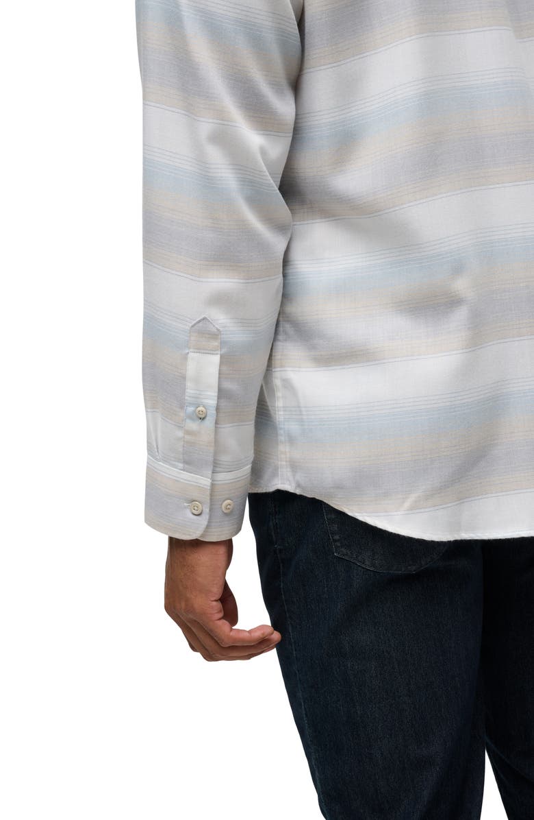 TravisMathew Cloud Flannel Button-Up Shirt, Alternate, color, Oxford Tan