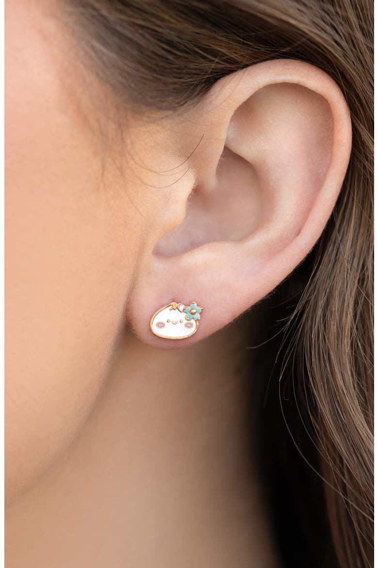 Juicy Dumpling Stud Earrings, Alternate, color, GOLD