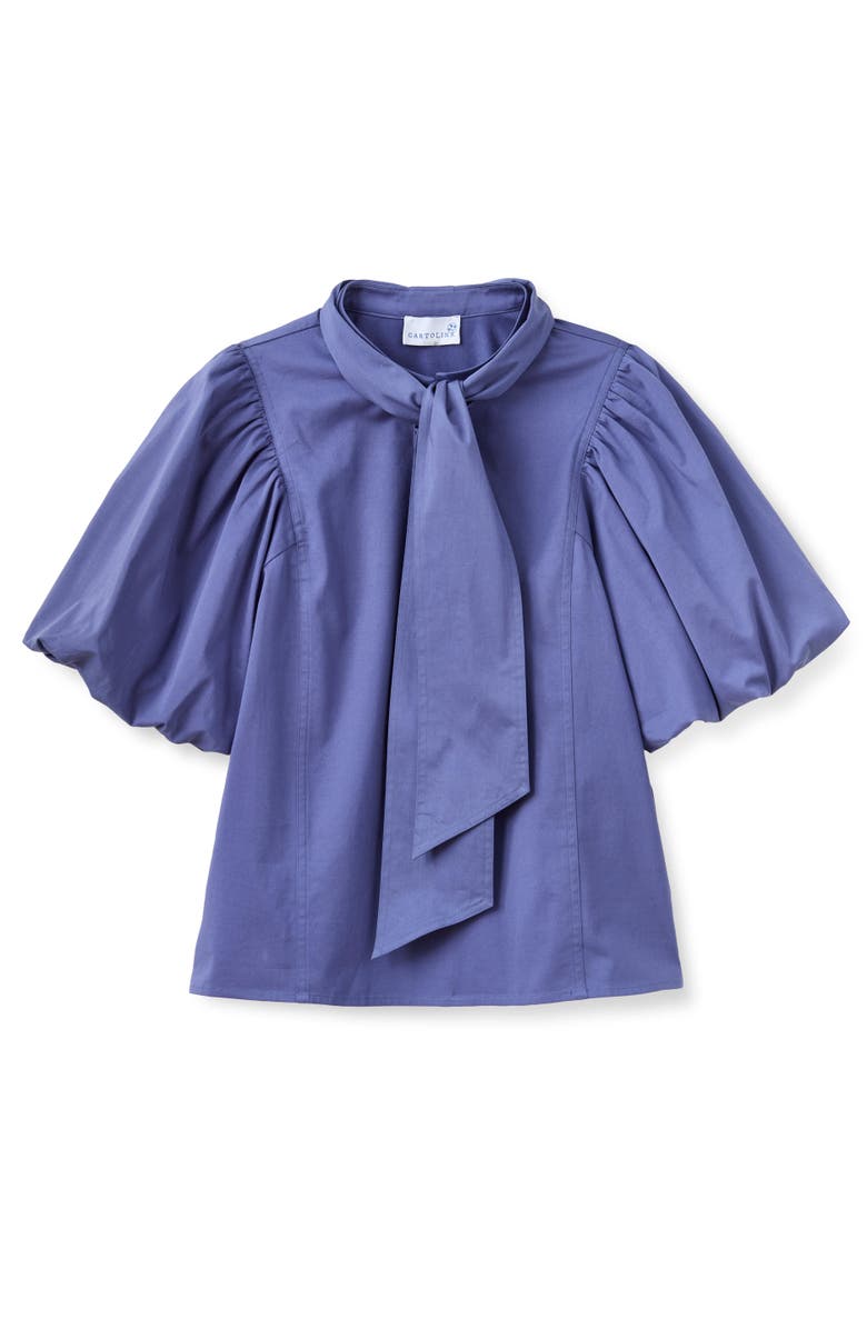 Cartolina Perry Removable Tie Neck Top, Main, color, Coastal Indigo