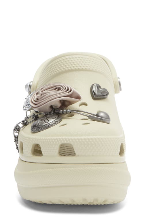 Crocs Bae Metallic Rosette Clog In Neutral
