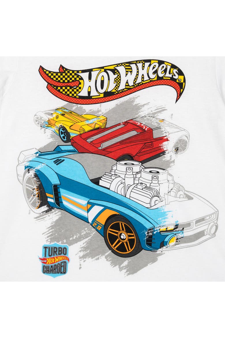 Boys' Athletic 2-Piece T-Shirt and Shorts Set, Alternate, color, Hot Wheels White