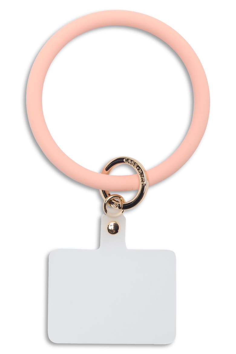 Silicone Phone Bangle, Main, color, PEACH