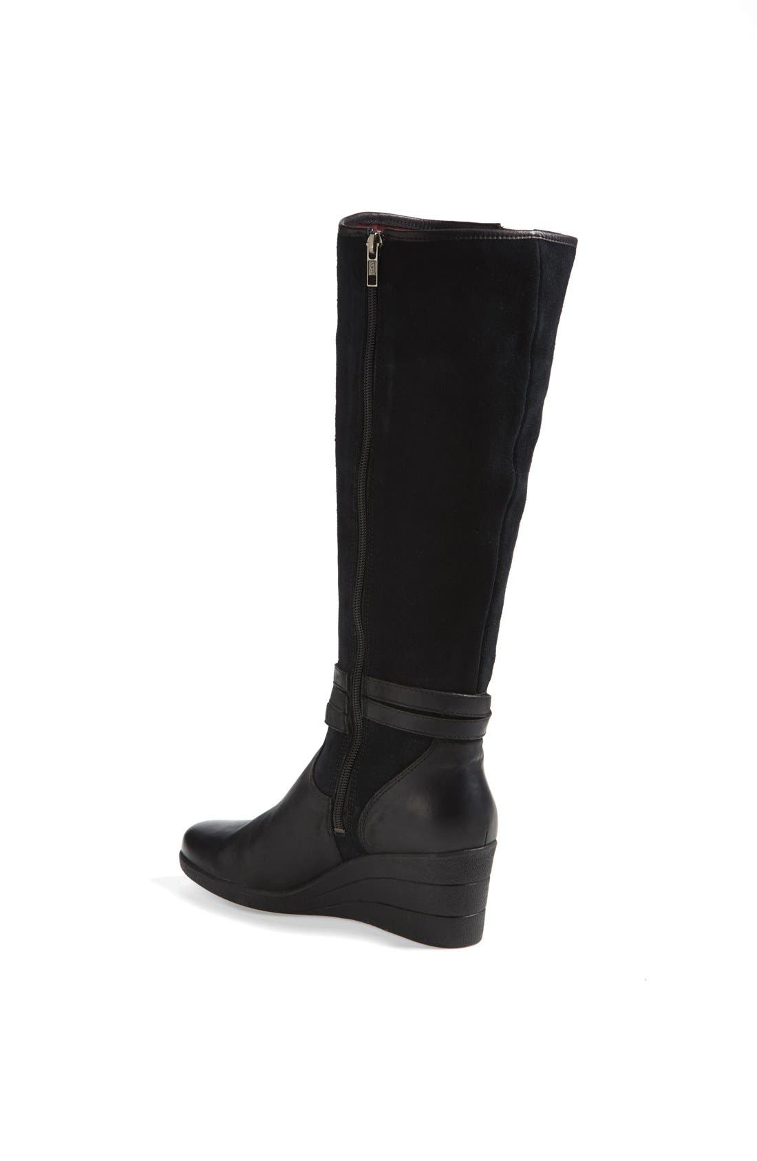UGG<sup>®</sup> 'Lesley' Waterproof Suede Wedge Knee High Boot, Alternate, color, 