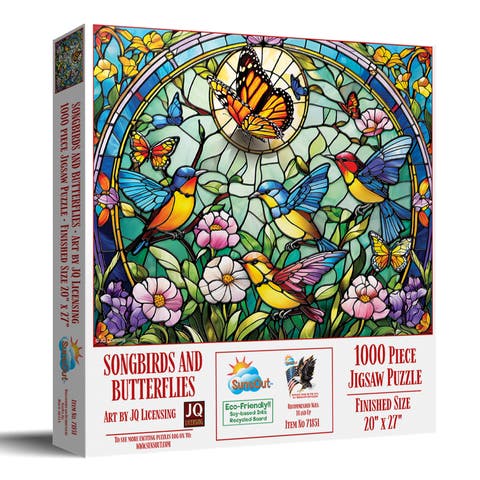 Songbirds and butterflies 1000 piece Jigsaw Puzzle for Adults