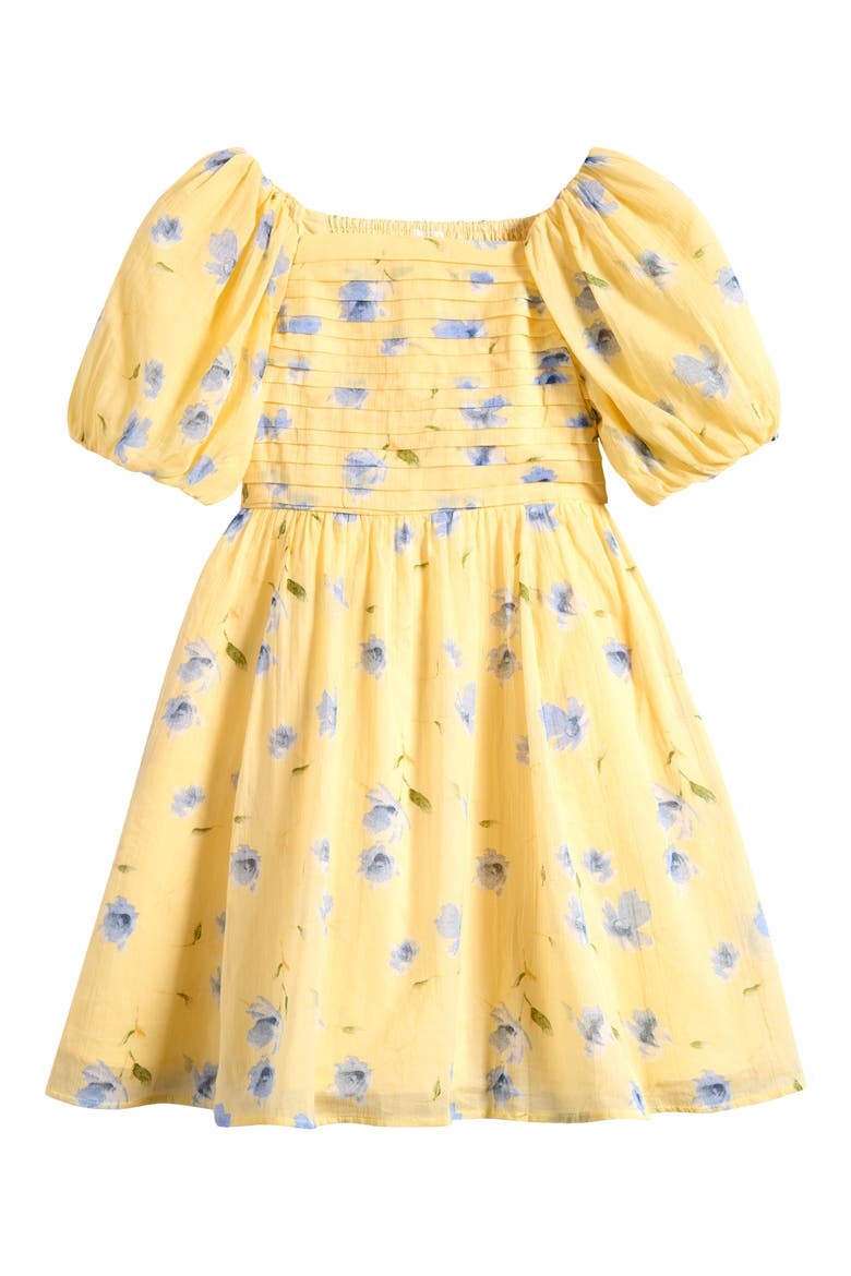 Kids' Cotton Puff Sleeve Cotton Voile Sundress, Main, color, Y78ANISE F