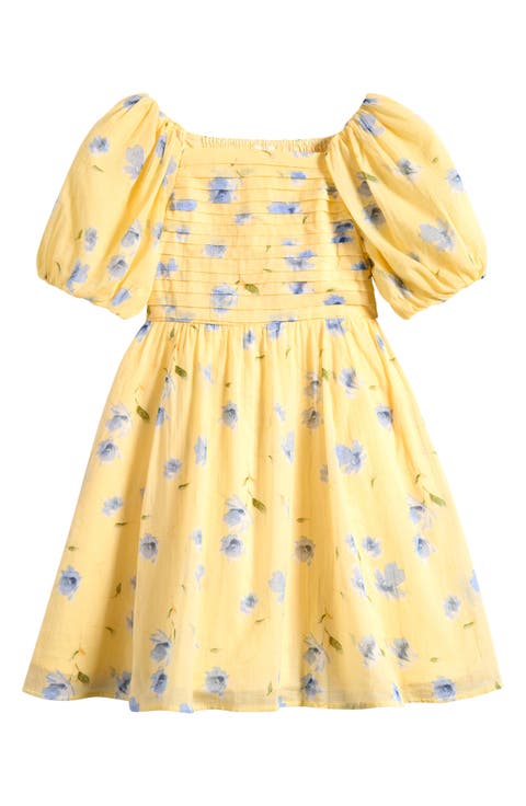 Kids' Cotton Puff Sleeve Cotton Voile Sundress (Little Kid & Big Kid)