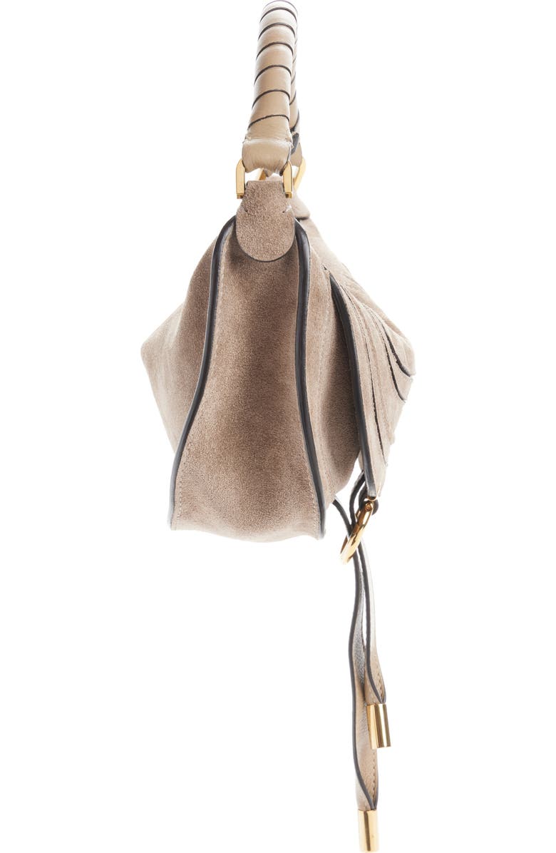 Chloé Mini Marcie Suede Camera Shoulder Bag, Alternate, color, Boyish Brown