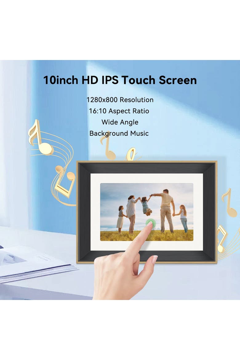 10.1" Smart WiFi Digital Photo Frame, Alternate, color, Black
