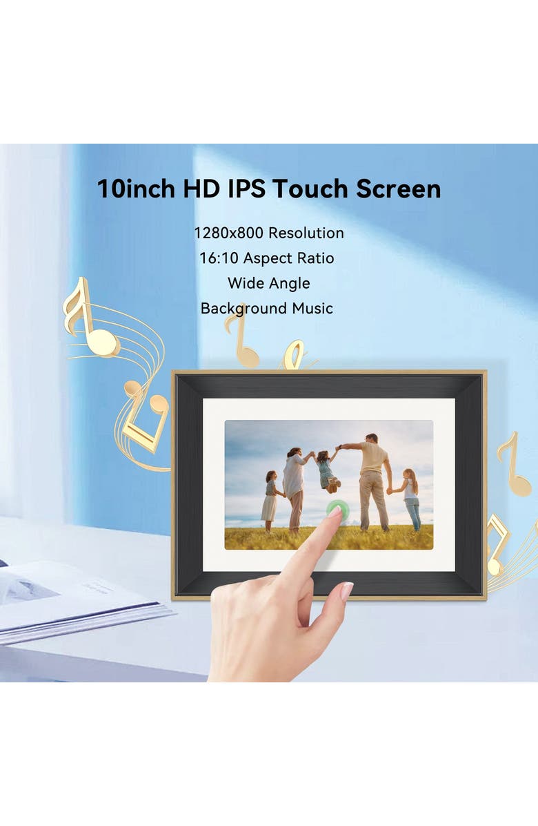 Eco4Life 10.1" Smart WiFi Digital Photo Frame, Alternate, color, Black