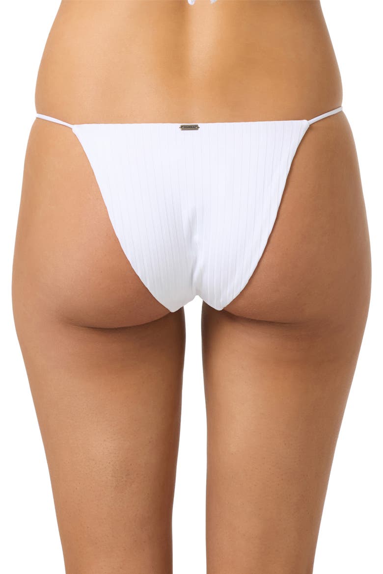 Shorebreak Ribbed Redondo Bikini Bottoms, Alternate, color, WHITE