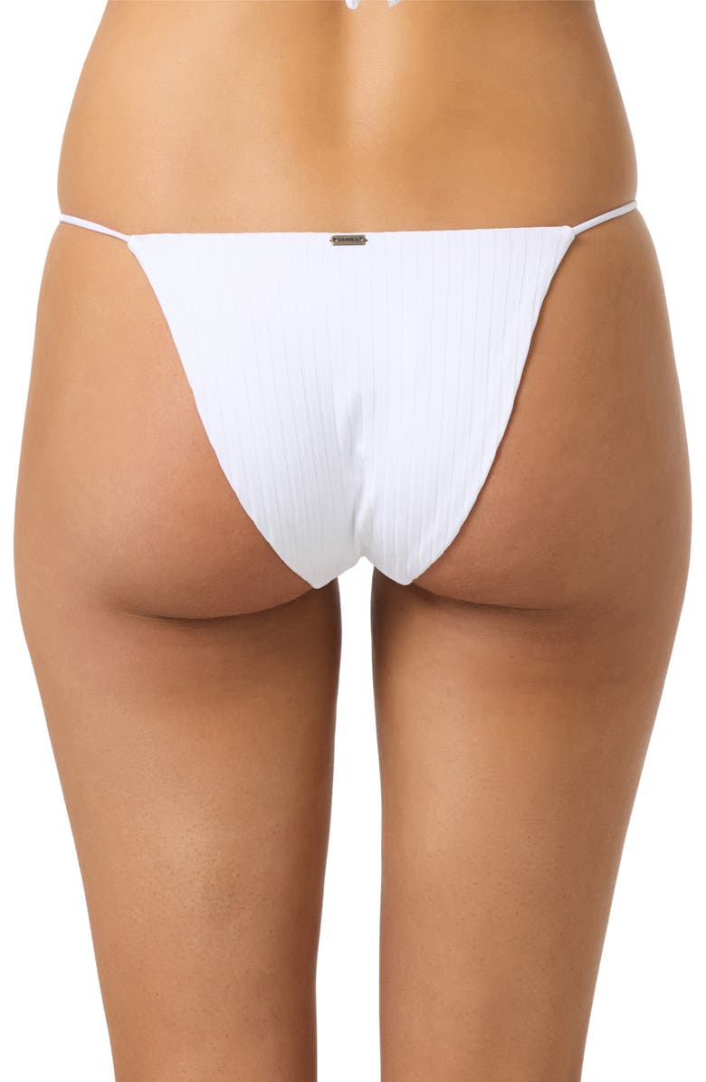 O'Neill Shorebreak Ribbed Redondo Bikini Bottoms, Alternate, color, White