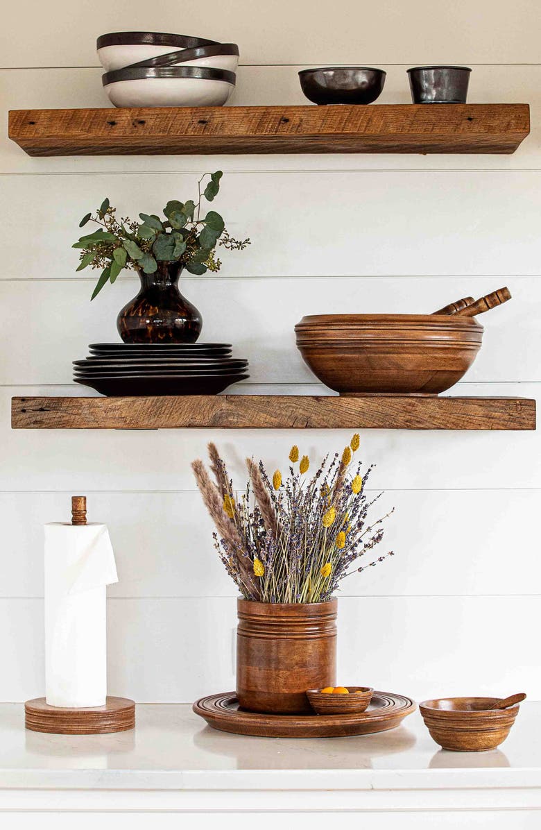 Juliska Bilbao Wood Chip & Dip Server, Alternate, color, Brown