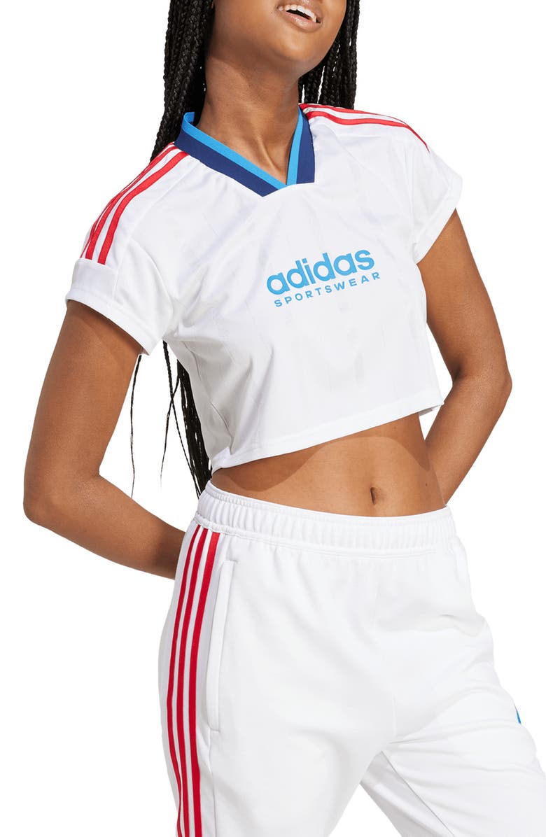 adidas Tiro 3-Stripes Crop T-Shirt, Alternate, color, 