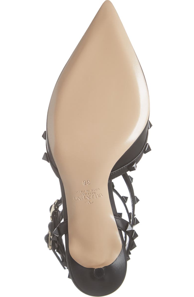 Valentino Garavani Rockstud T-Strap Pointed Toe Pump, Alternate, color,