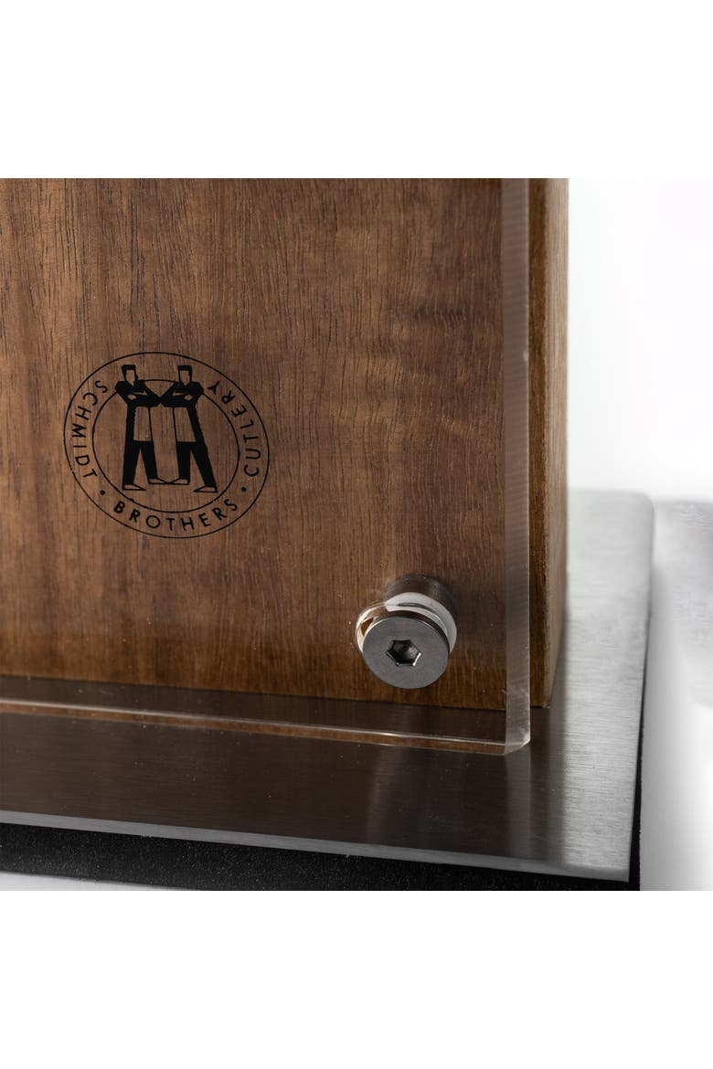Acacia Downtown Knife Block, Alternate, color, Brown