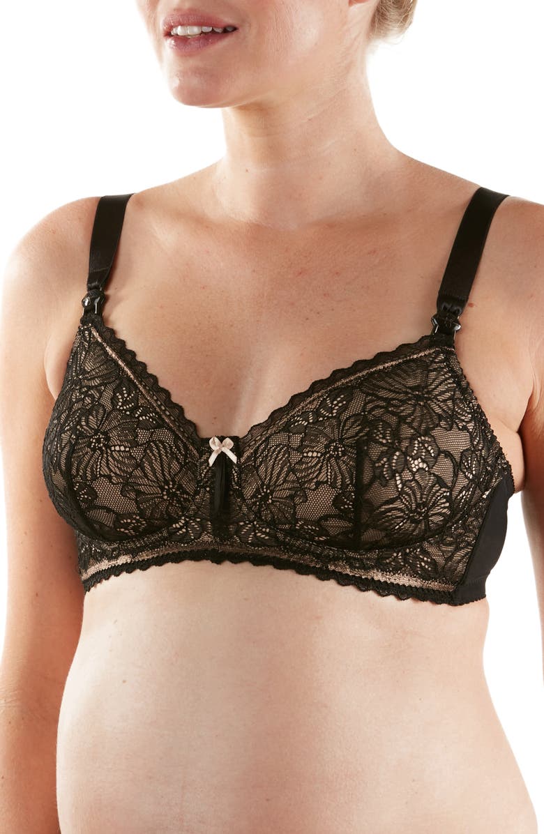 Cache Coeur Iris Lace Maternity/Nursing Bra, Main, color, 
