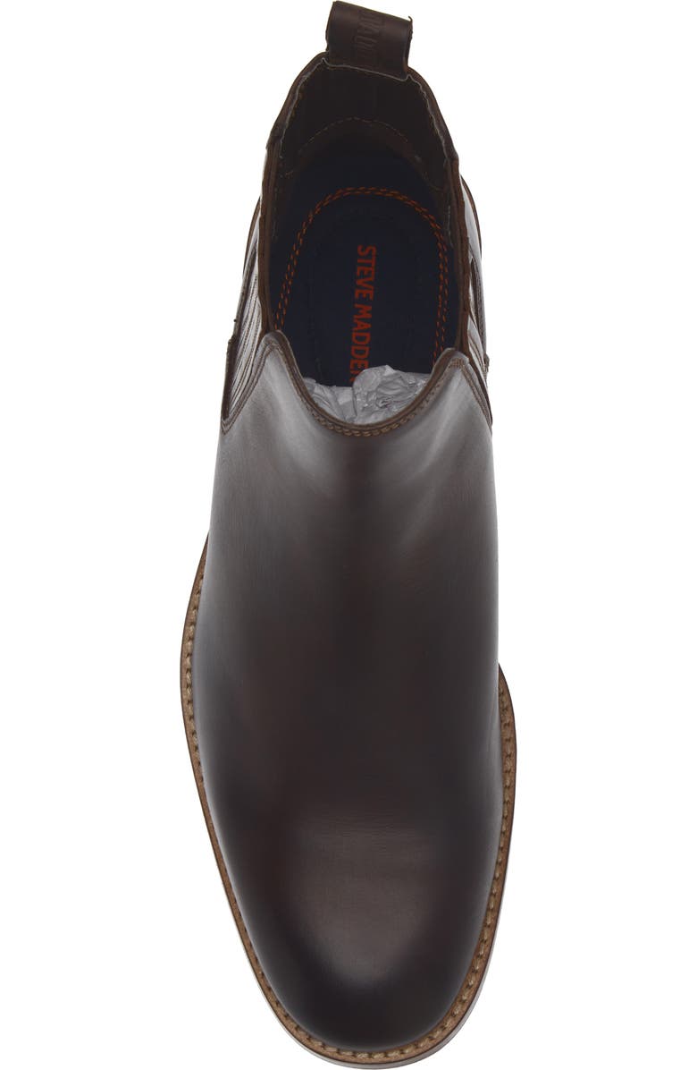 Steve Madden Roswel Plain Toe Chelsea Boot, Alternate, color, Brown
