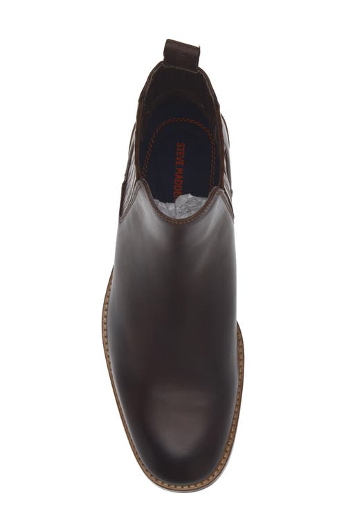 Steve Madden Roswel Plain Toe Chelsea Boot In Brown