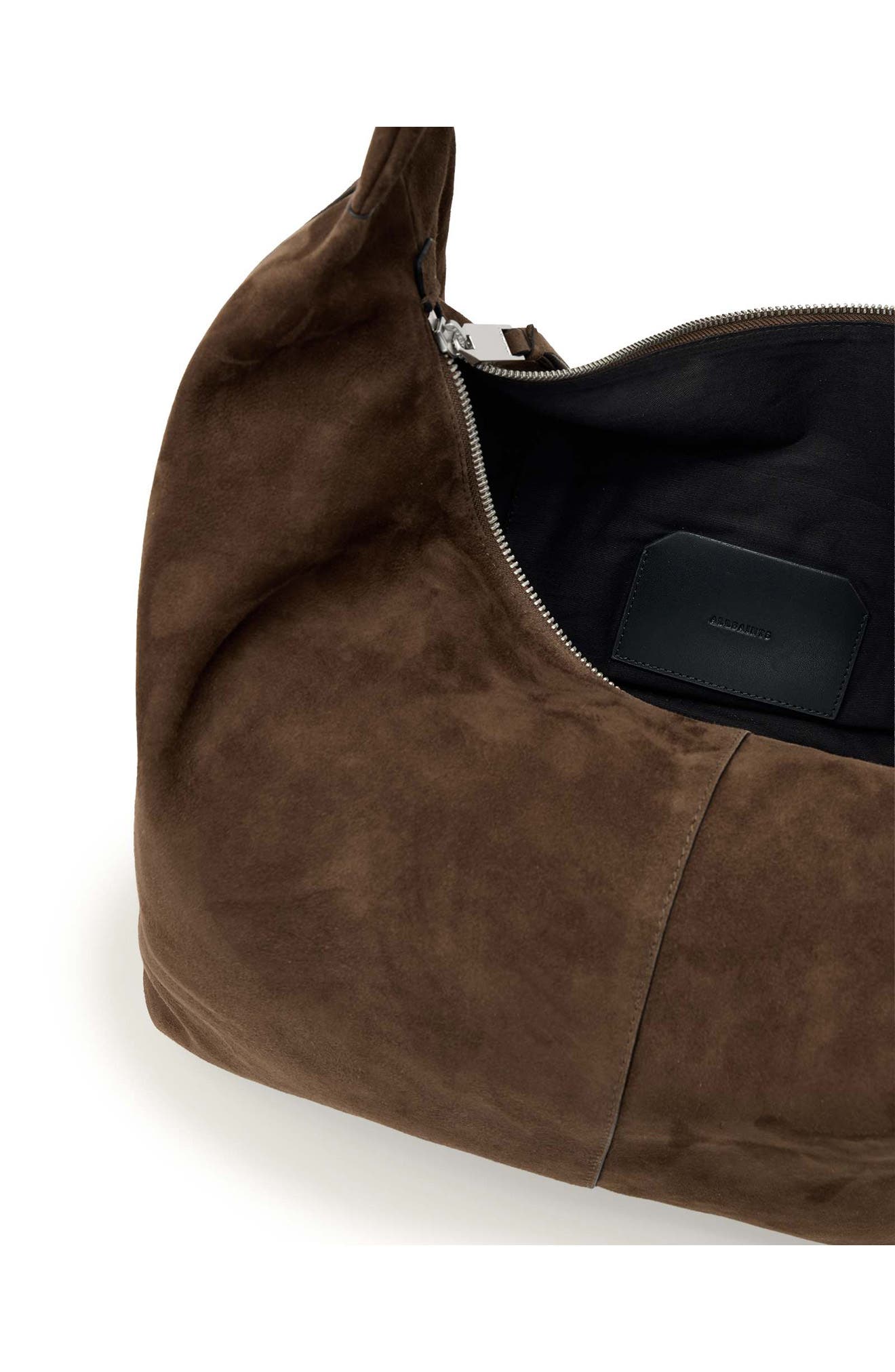Effie Large Suede Shoulder Bag, Alternate, color, FANGO BROWN