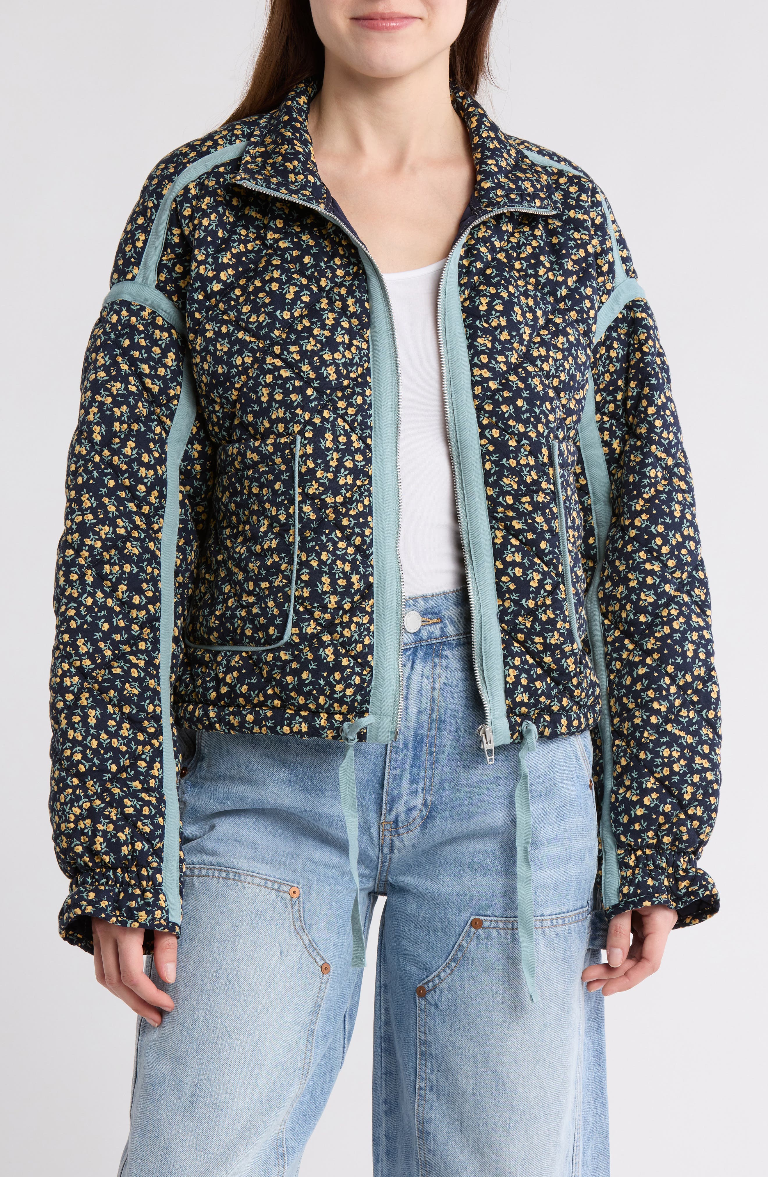 Cropped Quilted Jacket