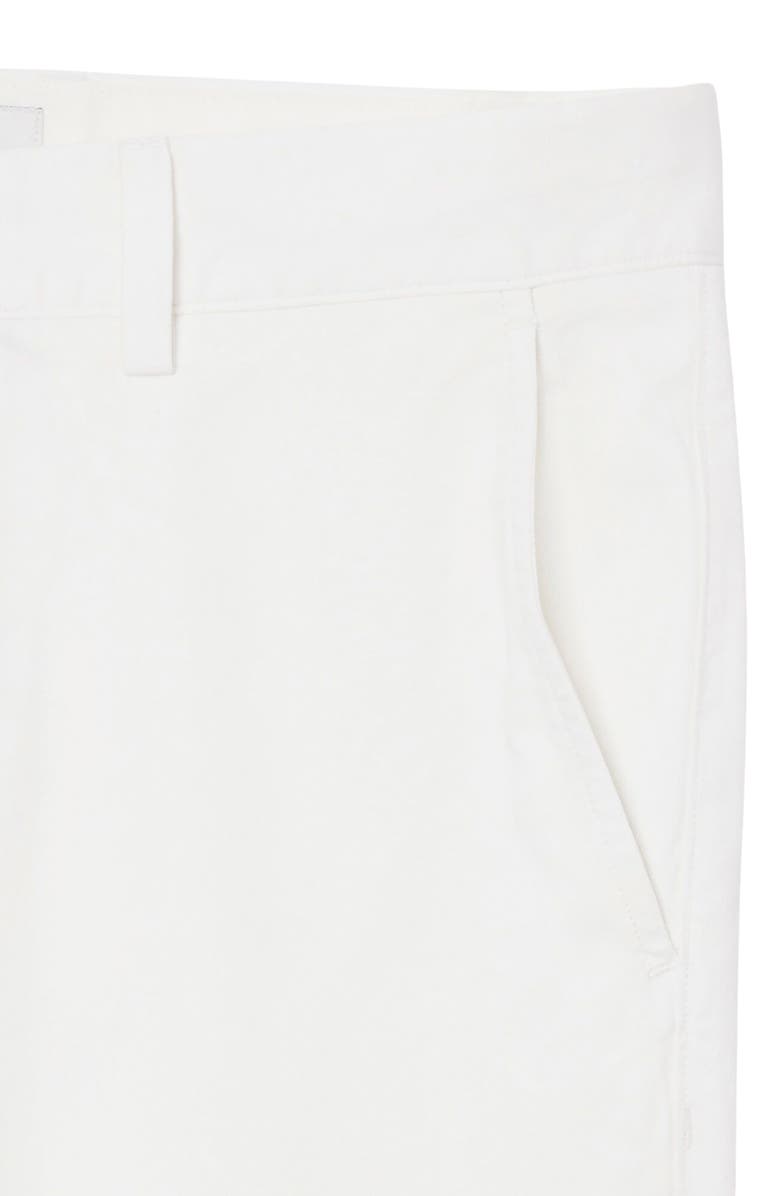Lacoste Flat Front Cotton Stretch Twill Chinos, Alternate, color, Flour